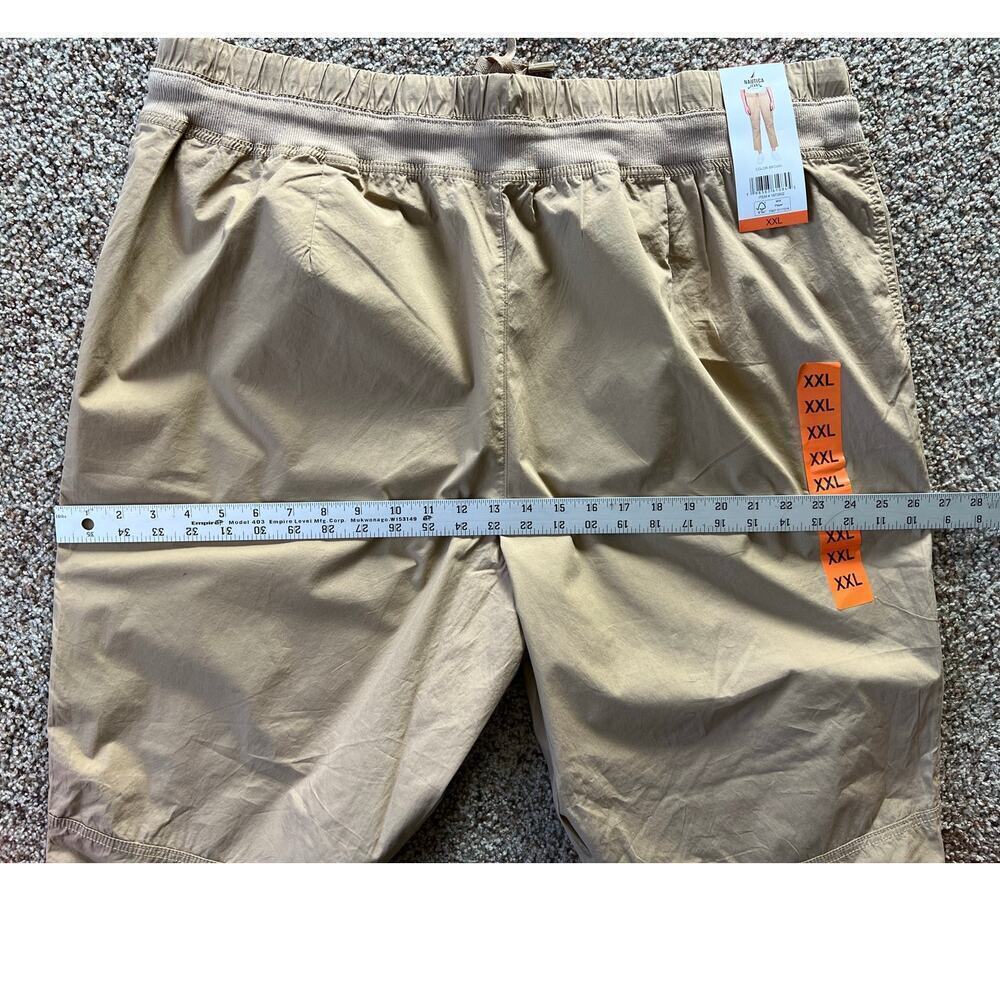 NWT Nautica Women's Cotton Roll-Tab Utility Pants, XXL, Tan, Elastic Waist - Picture 6 of 13
